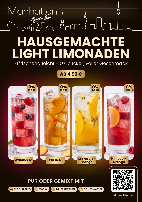 Hausgemachte Limonade ohne Zucker
